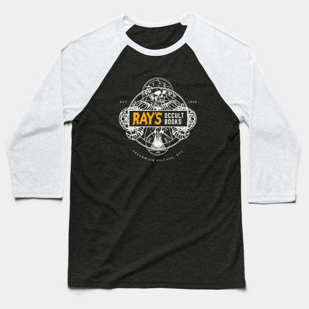 Ray's Occult Books Est. 1989 - vintage logo Baseball T-Shirt by BodinStreet